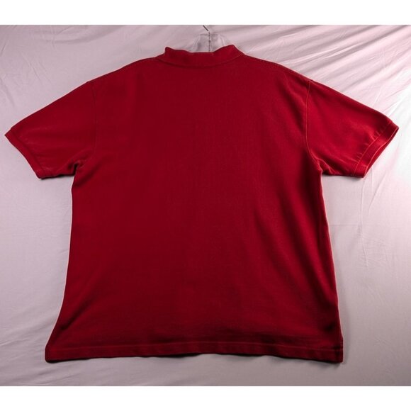 Vintage Ralph Lauren Polo Sport Mens Large Red Short Sleeve Shirt Blue Pony - Picture 2 of 9